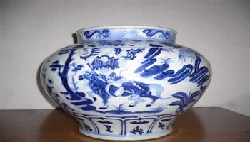 元青花鬼谷子下山图罐