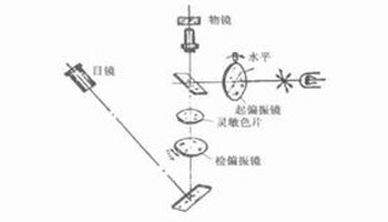 偏振光显微镜的光学原理图,如图2.