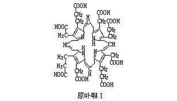 尿卟啉 uroporphyrin c40h38o16n4为卟啉类的一种.