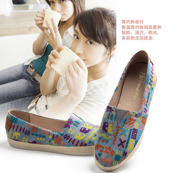 hotmarzz 秋季新款休闲牛仔布鞋平底低帮女款