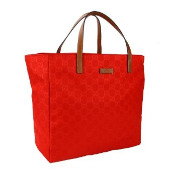 Gucci 古驰<em>女包</em> 女式<em>购物</em>袋(手提) 红色尼龙牛皮