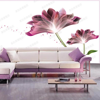 现代大型壁画墙纸|动感玉兰花卉电视沙发背景