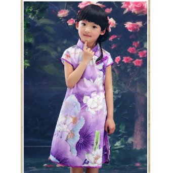 2013新款童装儿童<em>旗袍</em>唐装<em>女童</em>纯棉<em>旗袍连衣</em>