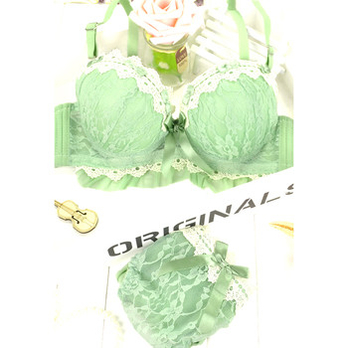 苏葳昵尔2014日系性感蕾丝<em>花朵</em>镂空<em>文胸</em>套装