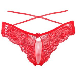 OCHIRIA 欧姿丽雅 性感蕾丝透明<em>开档</em>裤情趣女