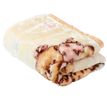 上品婴 温馨童趣世界 拉舍尔卡通图案毛毯 环保