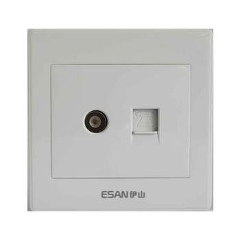 电视电话插座面板 有线电视 电话插座 伊山系列