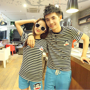 货到付款 初冉2014春款 情侣装女装情侣短袖t恤