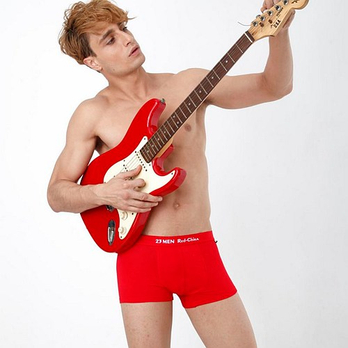 23MEN 爱杉士 男士中国红<em>竹纤维平角内裤</em>ZB