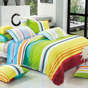 卡蓓莱 全棉时尚清新床上用品四件套 青春色彩