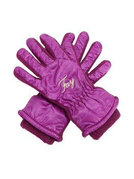 <em>FAY</em>紫色锦纶材质<em>品牌</em>字母绣花女童手套,9957
