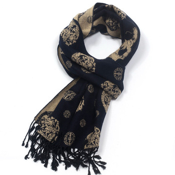 邑高EGAO正品 男士纯真丝拉绒围巾中国龙吉