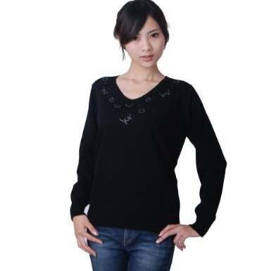 Erdos 鄂尔多斯奥群 2011春秋女士V领薄款纯