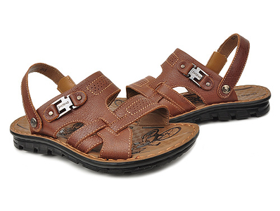 德雷克船长 男式 清凉逸足牛皮金属扣带耐磨防