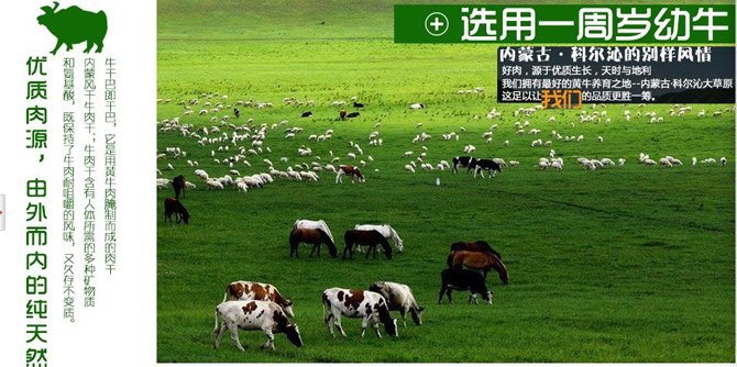 内蒙正宗牧区手撕风干牛肉干 网购团购