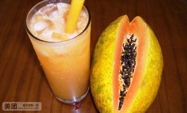 苹果木瓜汁、橙木瓜梨汁2选1