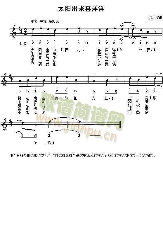 唱给太阳简谱_太阳照常升起简谱(2)