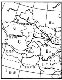 读我国西部地区简图,回答下列问题: (1)我国最大的省区的行政中心a 是