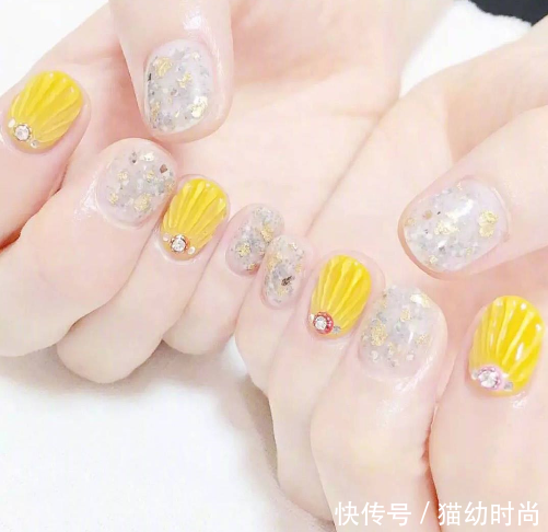 仙气十足的人鱼姬美甲,小仙女的夏日必备款!