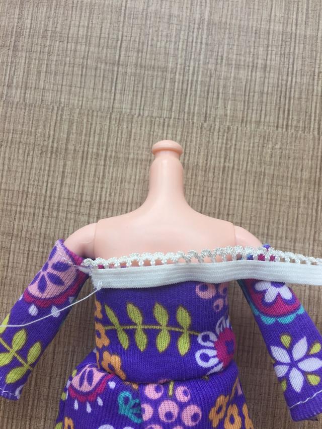 「原创」DIY手工制作--娃娃俏皮一字肩连衣裙