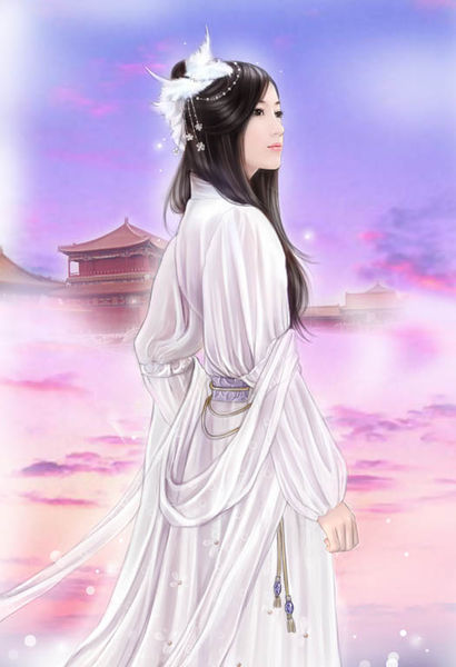 求几张古风白衣女子的立绘图片图片