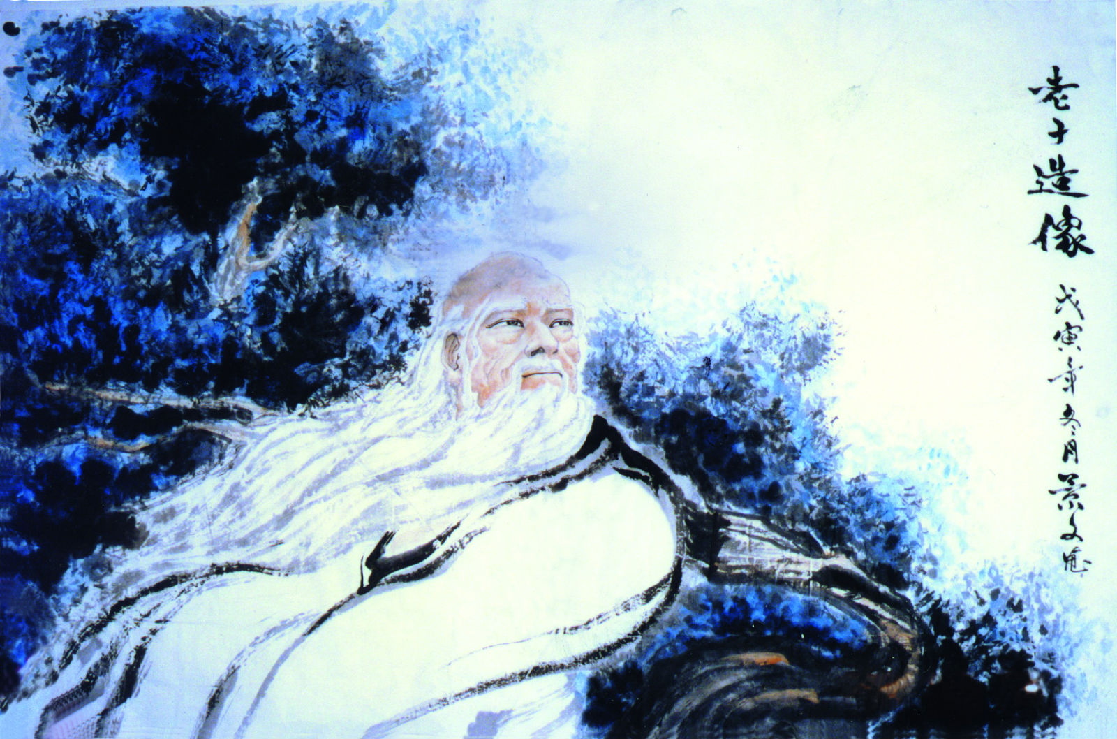 老聃居周日久,学问日深,声名日响。春秋时称学识渊博者为子,以示尊敬,因此,人们皆称老聃为老子。 公元前523年的一天,孔子对弟子南宫敬叔说:周之守藏室史老聃,博古通今,知礼乐之源,明道德之要。今吾欲去周求教,汝愿同去否?南宫敬叔欣然同意,随即报请鲁君。鲁君准行。遣一车二马一童一御,由南宫敬叔陪孔子前往。老子见孔丘千里迢迢而来,非常高兴,教授之后,又引孔丘访大夫苌弘。苌弘善乐,授孔丘乐律、乐理;引孔丘观祭神之典,考宣教之地,察庙会礼仪,使孔丘感叹不已,获益不浅。逗留数日。孔丘向老子辞行。老