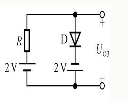 模电求助:设二极管导通电压=0.7V,图中所示电