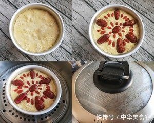 小米发糕家常做法,不揉面,不发面,蓬松又可口,吃