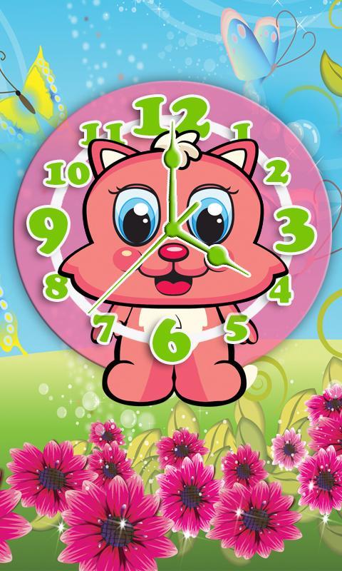 Cat Clock Theme with Alarm LWP截图4