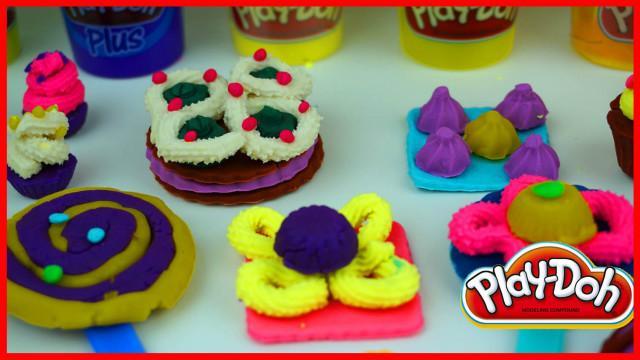 培乐多 橡皮泥 彩泥 蛋糕 小饼干 手工制作 外国糖果玩具