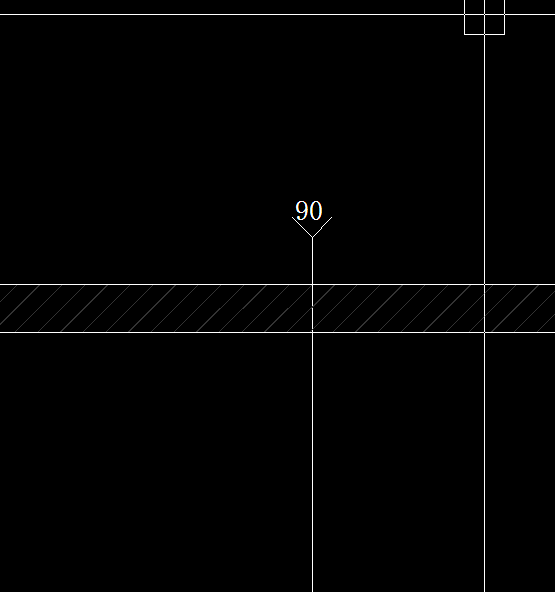 cad立面图的这个90度墙角怎么画,90数字怎么标.这是别人画的.