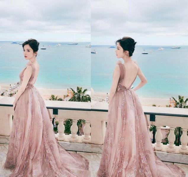 古力娜扎深V亮相戛纳大显好身材,造型性感线条