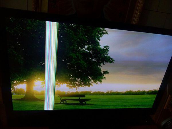 长虹电视屏幕出现一条竖线,几天好,几天又坏了