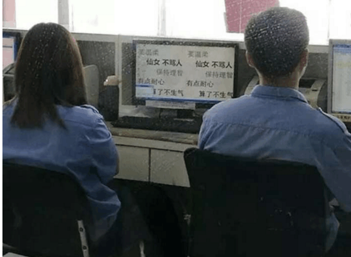 河北车管所一女员工电脑桌面引网友争议: 仙女