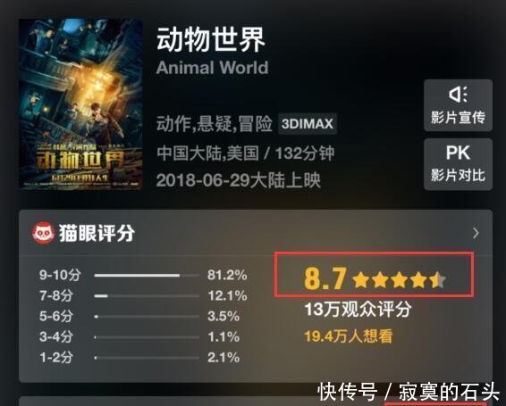 李易峰《动物世界》评分大降, 预测总票房持续