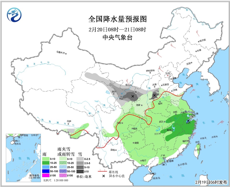 未来三天天气预报:南方多阴雨天气