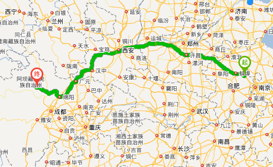 安徽省明光市至四川省黑水县的距离是多少公里