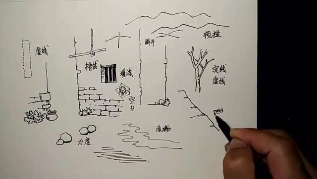风景速写入门教程2.13 线条的性格