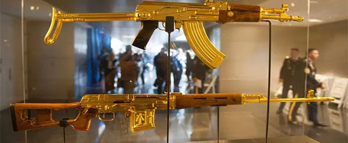 黄金AK也只能排第五 世界上最珍贵的枪械