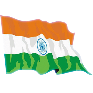 waving india flag widget