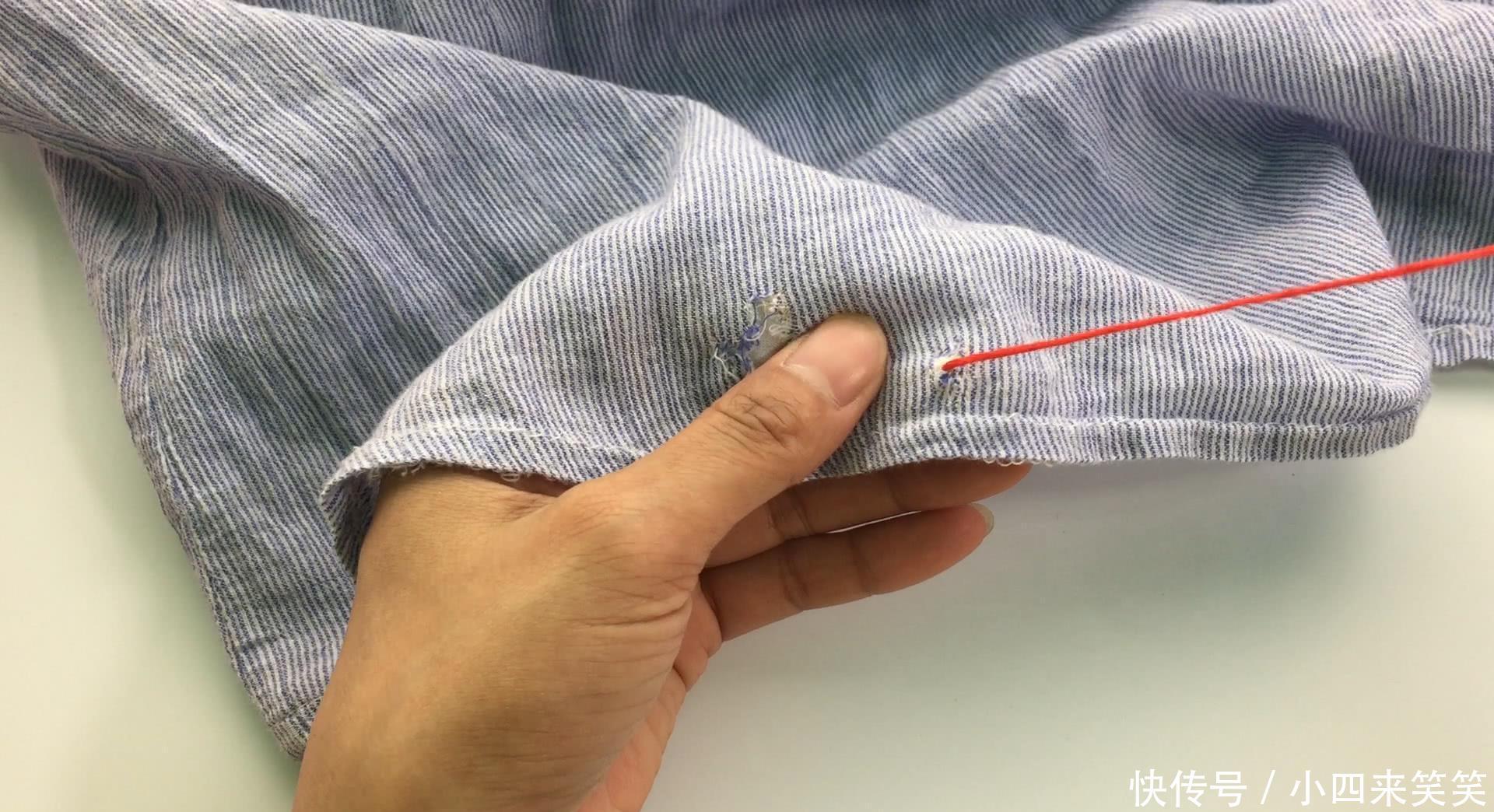 衣服破洞怎么办简单的绣花缝补破洞,方法简单