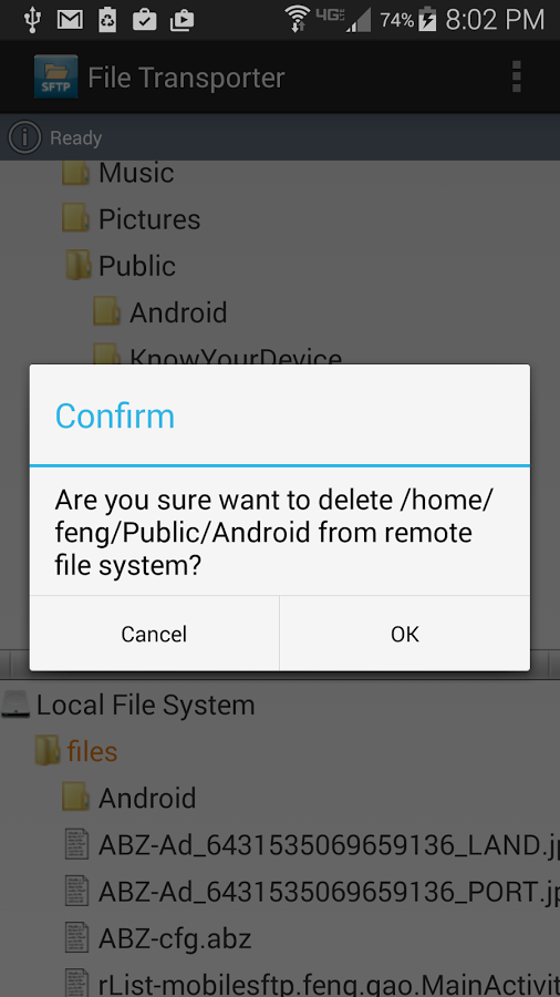 Mobile SFTP(Secure FTP Client)截图8
