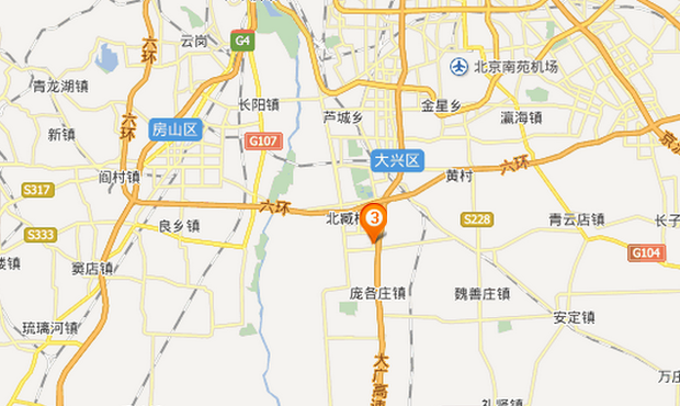 北京大兴地铁天宫院位置在南五环吗