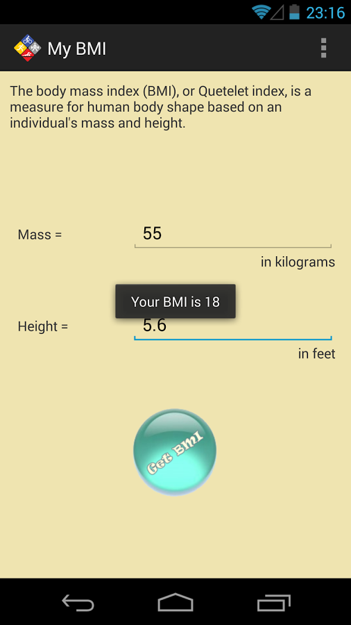 My BMI : Your BMI Calculator截图2