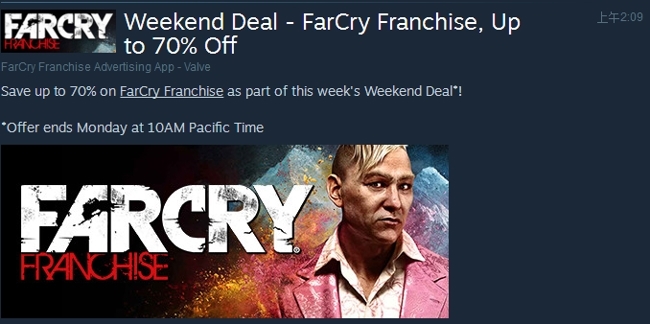 最低14元！《孤岛惊魂》系列Steam优惠 最高3折