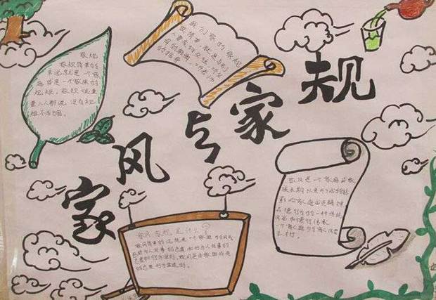 说家风话家训手抄报