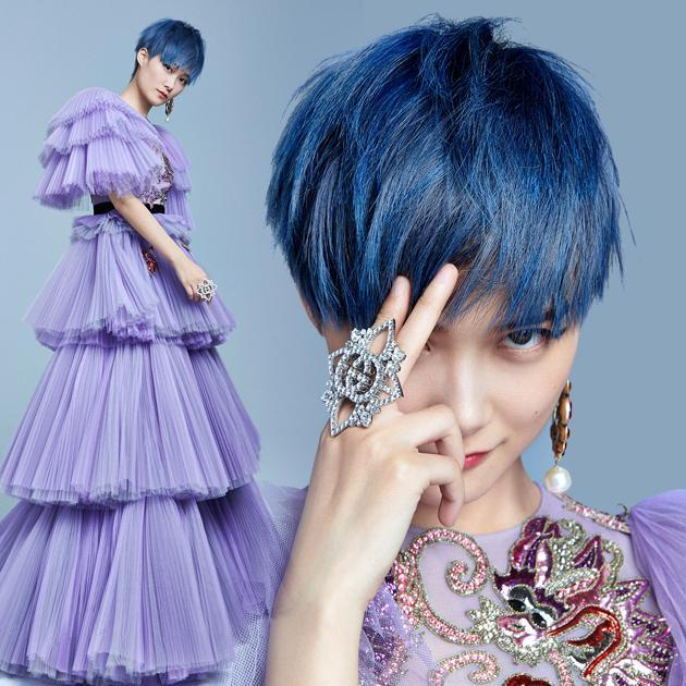 明星穿紫色裙子,周冬雨复古,赵丽颖优雅迷人,图