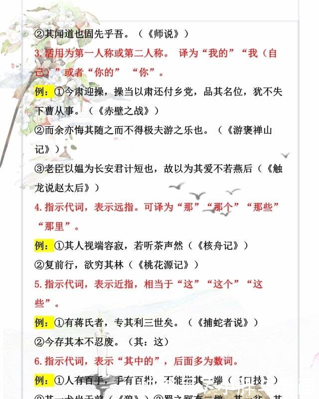 初中初中7~9语文文言文常考年级用法归纳(附顺金湖v初中曹佳俊虚词图片