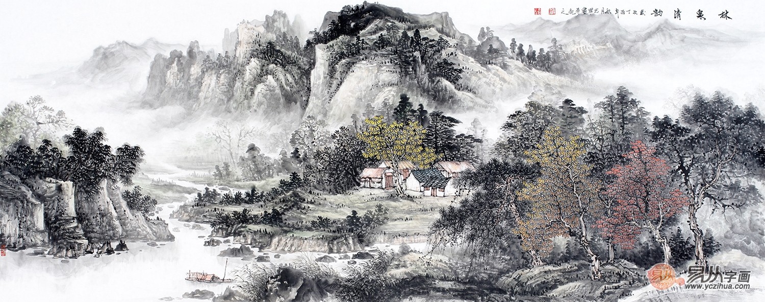 我欲隐身山林间——风水大师推荐龙志军山水画的清静优雅