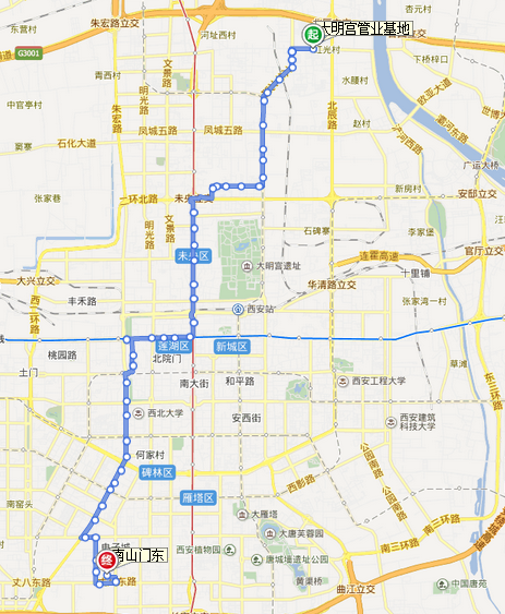 西安市506公交车线路图